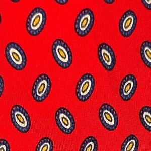 Orient Silk Red Sushi Roll Print Tie Retro Novelty Statement Accessory Wedding